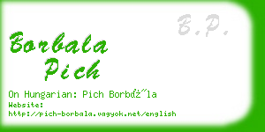 borbala pich business card